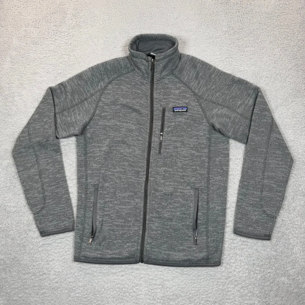 Patagonia Better Sweater Full Zip Jacket Mens Small Grey Heather Fleece FA17